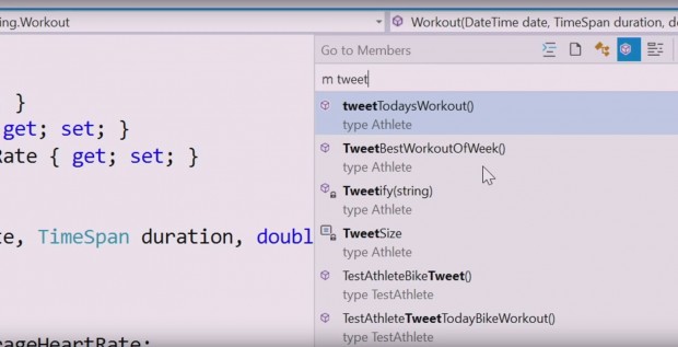 Go to All ermöglicht die Suche von Projektteilen in einem Fenster. (Screenshot: Microsoft)